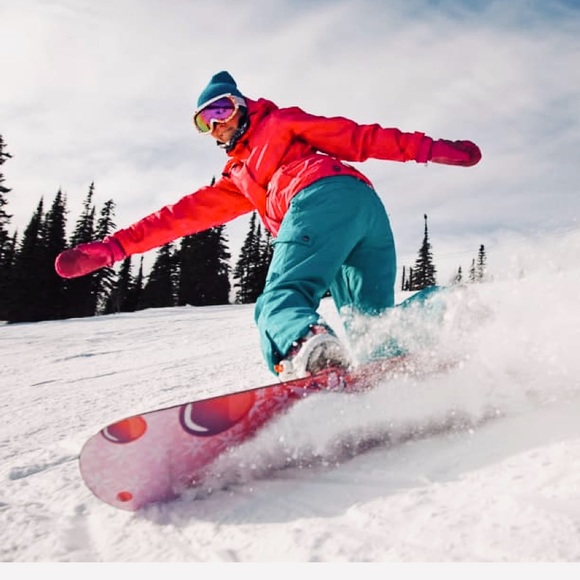 Burton -Retro Snowboarding Snow Pants in Tahoe and True Black - Picture 1 of 6